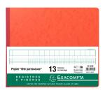 Piqûre 27x32cm à tête paresseuse 13 colonnes sur 1 page - 31 lignes - 80 pages - Couleurs assorties