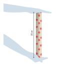 Papier 80g, Tiny Rolls 5x0,35m, Pois - Ivoire