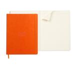 Rhodiarama cahier souple A4+ 160 pages ligné papier ivoire 90g - Tangerine