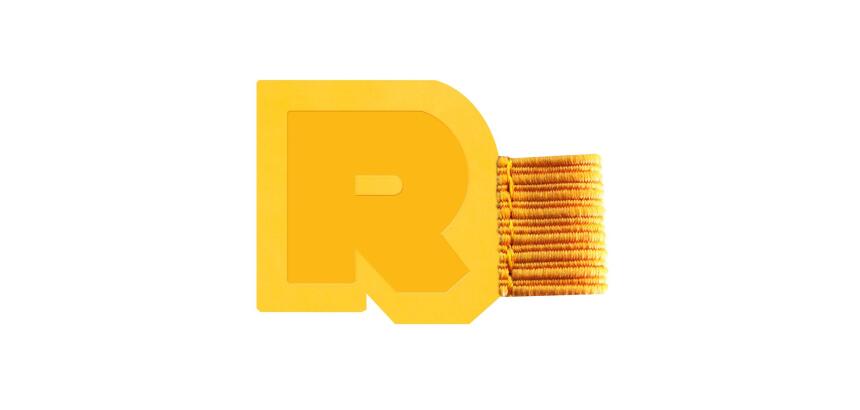 Rhodiarama porte-stylo autoadhésif 4x3 cm pour blocs carnets et agendas - Jonquille