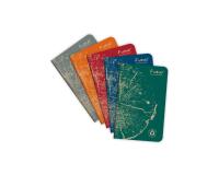 Carnet piqué FOREVER PREMIUM 100% recyclé 9x14cm 96 pages ligné papier recyclé blanc 90 g - Assortis