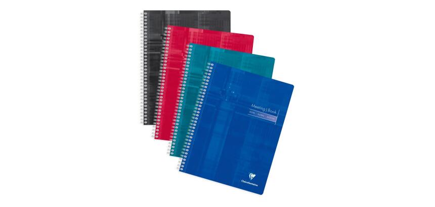 Meeting Book cahier reliure intégrale A4+ 160 pages détachables Couleur aléatoire - Assortis