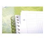 Bind'O Block cahier reliure intégrale A4+ 160 pages détachables perforé 4 trous petits carreaux + marge et cadre en-tête 4 couleurs de bandes Bleu - Bleu