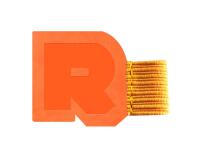 Rhodiarama porte-stylo autoadhésif 4x3 cm pour blocs carnets et agendas - Tangerine