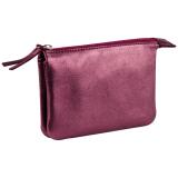CUIRISÉ Petite Pochette 2 compartiments 13x9 cm - Cerise