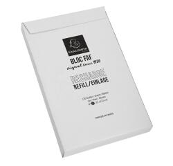Recambio para bloque FAF Exacompta 21x13,5cm nº3 liso - Blanco