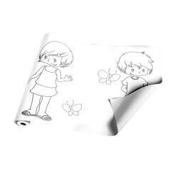 FRESQUE À PEINDRE, Rouleau 120g/m2 au format 10x0,50m - Enfants