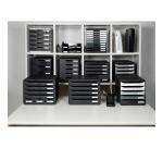 Module de classement Modulo Ecoblack 3 tiroirs fermés - Noir