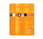 Cahier Travaux Pratiques reliure intégrale 17x22 cm 80 pages grands carreaux 90 g + uni 125 g - Assortis