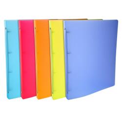 Classeur 4 anneaux plastifié Exacompta Linicolor A4 - Dos 2 cm couleurs assorties