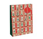 Façades de Noël, sac large 26,5x14x33 cm - Rouge/vert