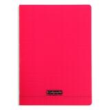 Cahier piqué 8000 POLYPRO A4 140 pages grands carreaux 90 g - Rouge