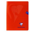 Cahier piqué Mimesys 17x22cm 140 pages grands carreaux couverture polypropylène Couleur aléatoire - Assortis