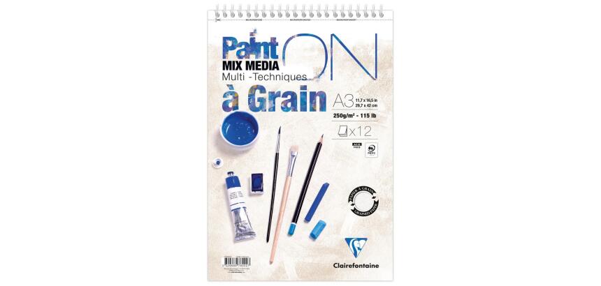 PaintON à Grain bloc spiralé 12F A3+ 250g