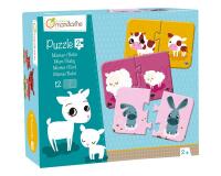 Puzzles 2 pièces, Maman/bébé - Multicolore