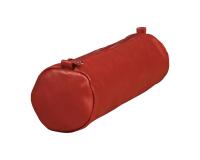 Trousse en cuir Age Bag ronde 21xØ6 cm - Rouge