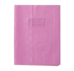 Protège-cahiers grain madras avec rabats marque-pages PVC 22/100ème 17x22 cm