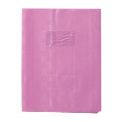 Protège-cahiers grain madras avec rabats marque-pages PVC 22/100ème 17x22 cm