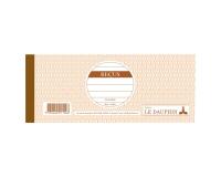 Carnet de reçus 9 x 22,5 cm 50 feuillets 10 colonnes