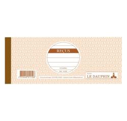 Carnet de reçus 9 x 22,5 cm 50 feuillets 10 colonnes