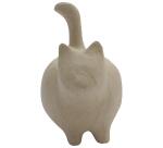 Tirelire chat debout 14x8,5x15cm - Kraft