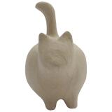 Tirelire chat debout 14x8,5x15cm - Kraft