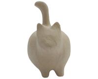 Tirelire chat debout 14x8,5x15cm - Kraft