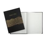 Livre d'or 100 pages tranche or Aramy - Noir