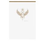 Bloc entoilé en-tête Flying Spirit White A5 140 pages détachables ligné motifs assortis papier ivoire 90g - Blanc
