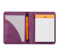 Rhodiarama livret porte-bloc N°11 pour bloc ou carnet format A7 - Violet