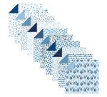 ORIGAMI, Pochette de 60 feuilles 70g/m2 au format 15x15cm - Shibori floral - Multicolore