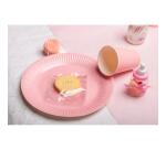 20 round cardboard plates, Ø 23 cm - Pink