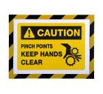 Pochette d'affichage magnétique de sécurité A4 - Noir/jaune