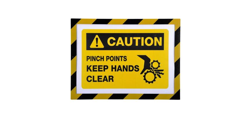 Pochette d'affichage magnétique de sécurité A4 - Noir/jaune