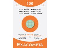 Fichas de cartulina bristol 205 g/m2 - Cuadri?cula taladros - 105x148 mm - Colores surtidos