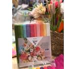 CRÉPON FLEURISTE, Pack de 10 rouleaux au format 25x100cm - Assortiment pastel