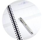 Agenda de bureau Time 29 Spiralé toile bordée 21x29,7 cm Semainier Janvier à décembre 2026 - Bleu