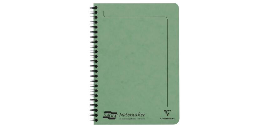 Europa Notemaker, Doppelspiralheft A5, 60 Blatt liniert abtrennbar