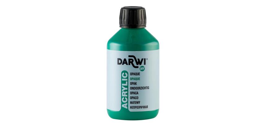 Darwi Flacon de 250 ml de Peinture Acrylique Universelle Opaque - Vert sapin