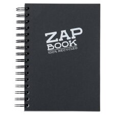 Zap Book carnet spiralé 160F A5 80g - Noir