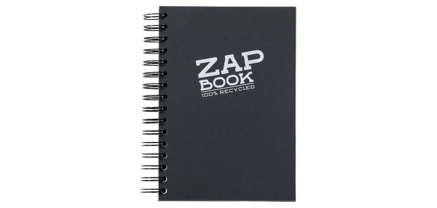 Zap Book carnet spiralé 160F A5 80g - Noir