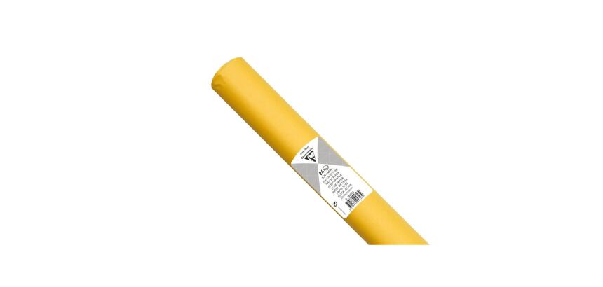 PAPIER DE SOIE, Rouleau de 24 feuilles 18g/m2 au format 50x75cm - Jaune citron