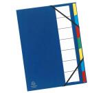Multipart file Ordonator with expandable spine and stiff cover, 7 compartments