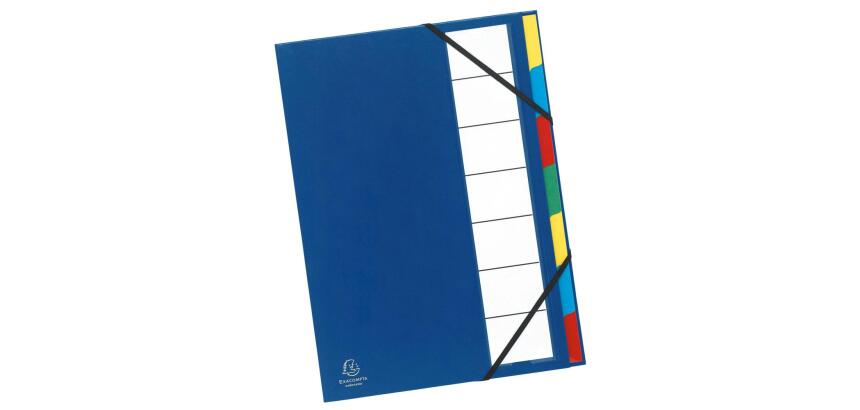Ordnungsmappe mit festem Deckel 3mm, Gummizug und dehnbarem Faltenrücken, 7 Fächer, Ordonator, für Format DIN A4