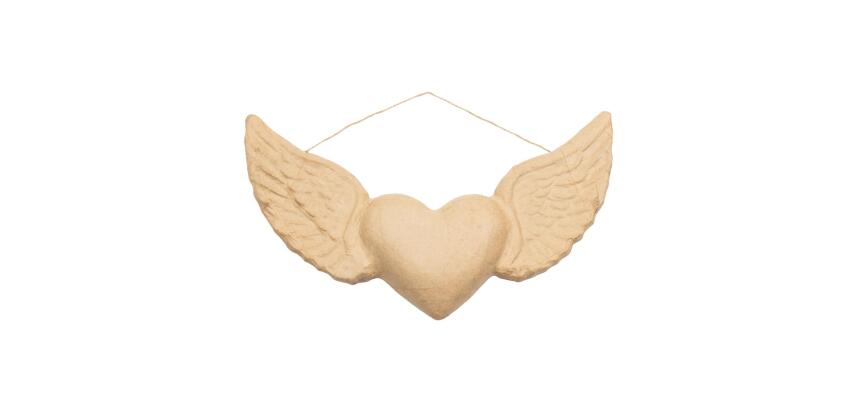 Ex-voto coeur avec ailes - Kraft