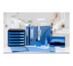 Classeur rigide 2 anneaux 30mm Clean'Safe - A4 - Bleu