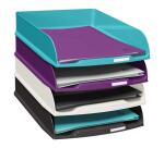 Exacompta Titane Combo Styli Letter Tray, Set of 4 - Assorted colours