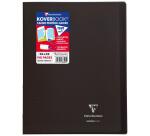 Cahier piqué Koverbook 24x32cm 140 pages grands carreaux couverture polypropylène transparent - Assortis