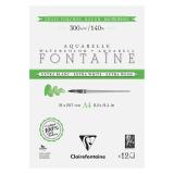 Fontaine Extra Blanc Grain Torchon bloc collé 2 côtés 12F A4 300g
