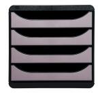 Cassettiera Big Box 4 cassetti Metallic - Argento
